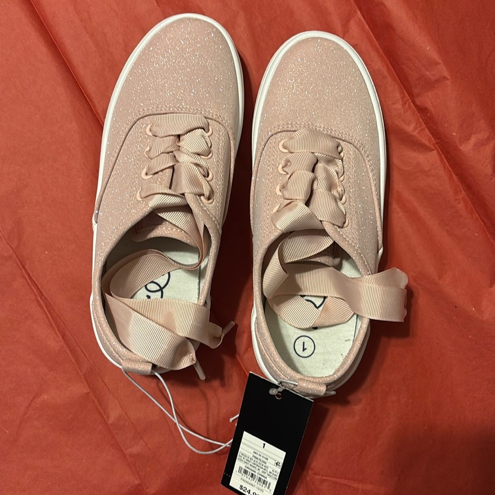 NWT art class size 1 girls pink sparkle sneakers